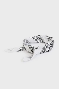 Ardene Paisley Bandana in White | Polyester