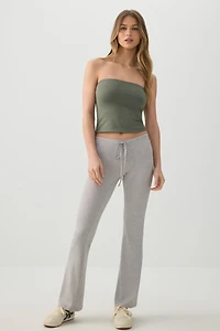 Ardene Super Soft Flare Leggings in Grey | Size | Polyester/Elastane | Eco-Conscious
