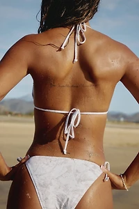 Haut de maillot triangle feuillage