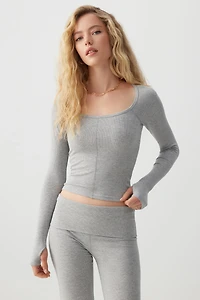 T-shirt à col dégagé très extensible