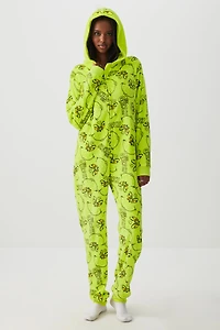 Ardene The Grinch Onesie in Light Green | Size | Polyester