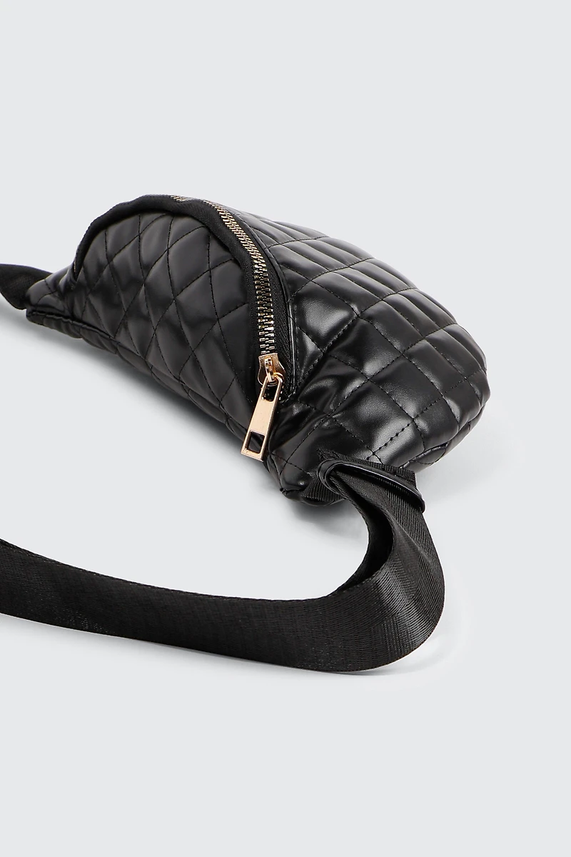 Sac banane en faux cuir matelassé