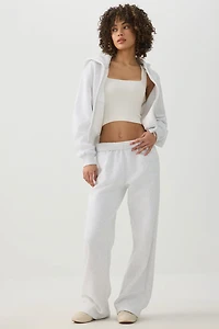 Ardene MADESOFT Fleece Straight Leg Sweatpants in Morning Fog | Size | Polyester/Cotton | Eco-Conscious