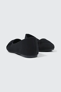 Ballerines plissées à bout rond