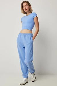 T-shirt court à col rond sans coutures