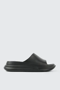 Ardene Thick Sole Slides in Black | Size