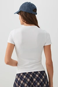 T-shirt ajusté à manches courtes Basic