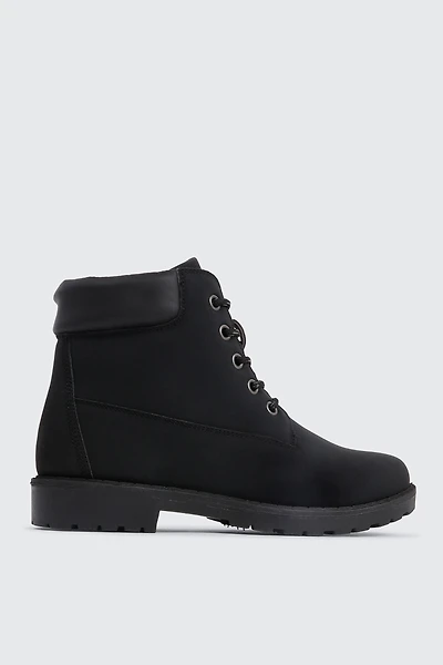 Ardene Lace Up Booties in | Size | Faux Suede