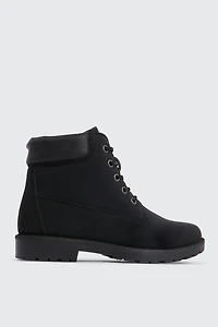 Ardene Lace Up Booties in | Size | Faux Suede