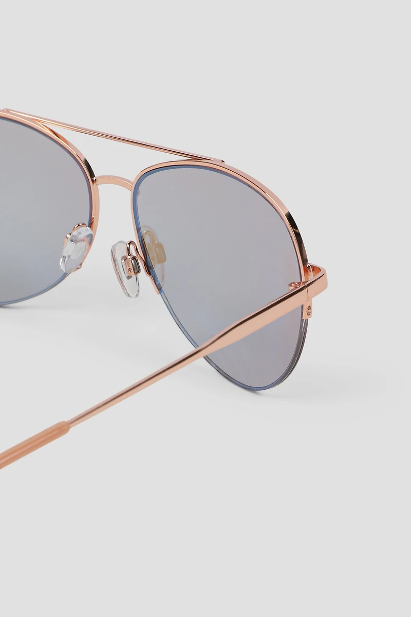 Lunettes de soleil aviateur en métal