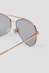Lunettes de soleil aviateur en métal