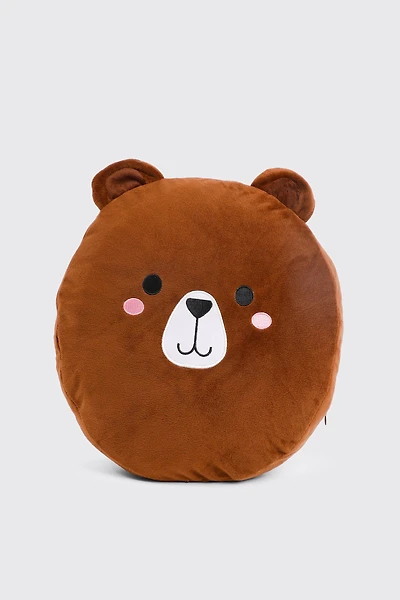 Ardene Brown Bear Plushie Pillow | Polyester