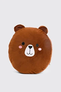 Ardene Brown Bear Plushie Pillow | Polyester
