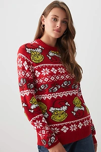 Ardene The Grinch Ugly Christmas Sweater in | Size | 100% Acrylic