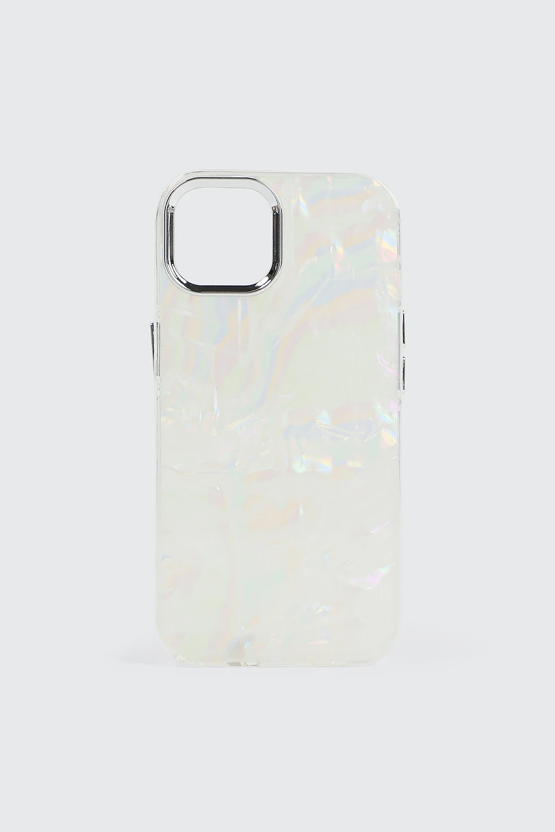 Ardene Pearl iPhone 13/14/15 Case in White