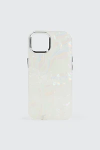 Ardene Pearl iPhone 13/14/15 Case in White
