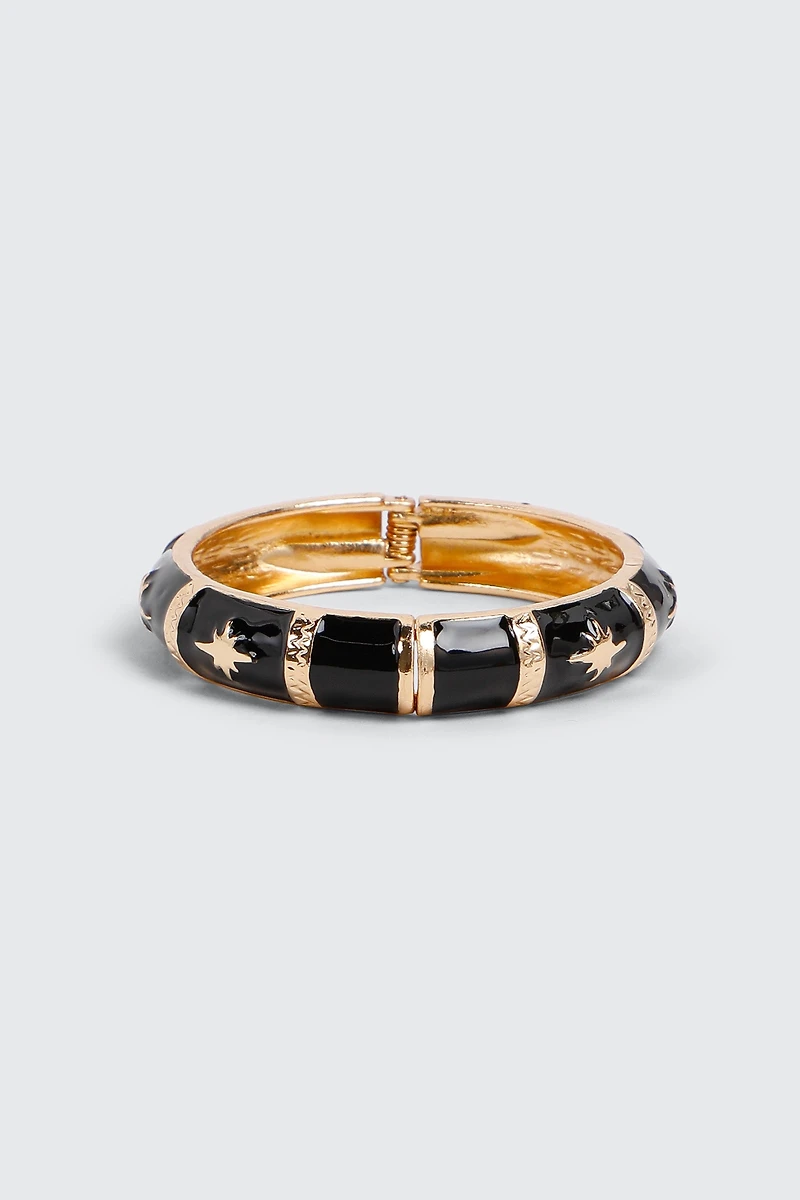 Ardene Celestial Bangle Bracelet in Gold