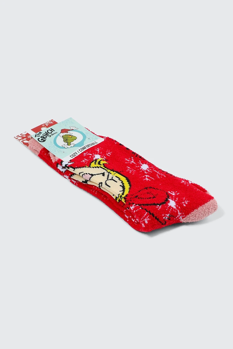 Chaussettes pelucheuses Cindy Lou