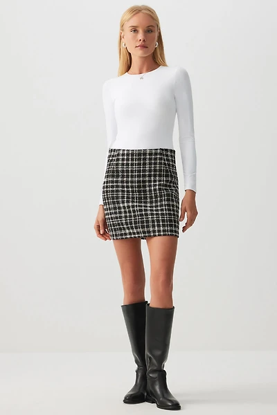 Ardene Mini Tweed Skirt | Size | Polyester