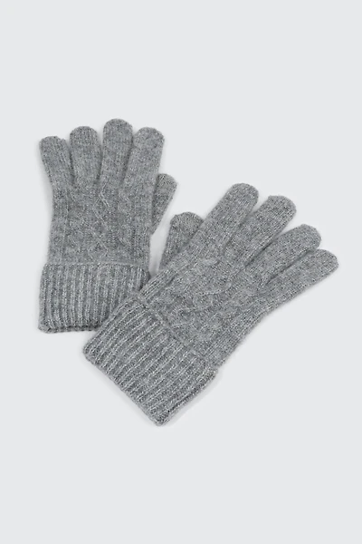 Ardene Cable Knit Touch Screen Gloves in | Polyester/Spandex
