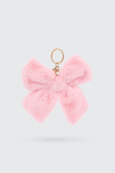 Ardene Pink Bow Keychain in Light Pink