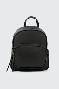 Ardene Faux Leather Backpack in Black | 100% Recycled Polyester/Faux Leather | Eco-Conscious