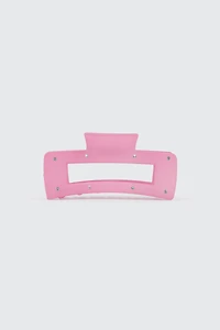 Ardene Embellished Cutout Hair Claw in Pink