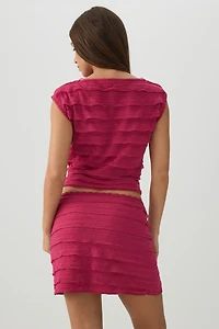 Minijupe tube à  volants