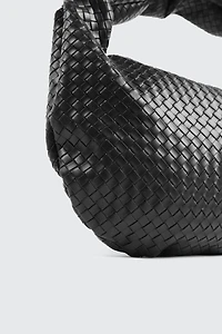 Sac d'épaule tressé en faux cuir