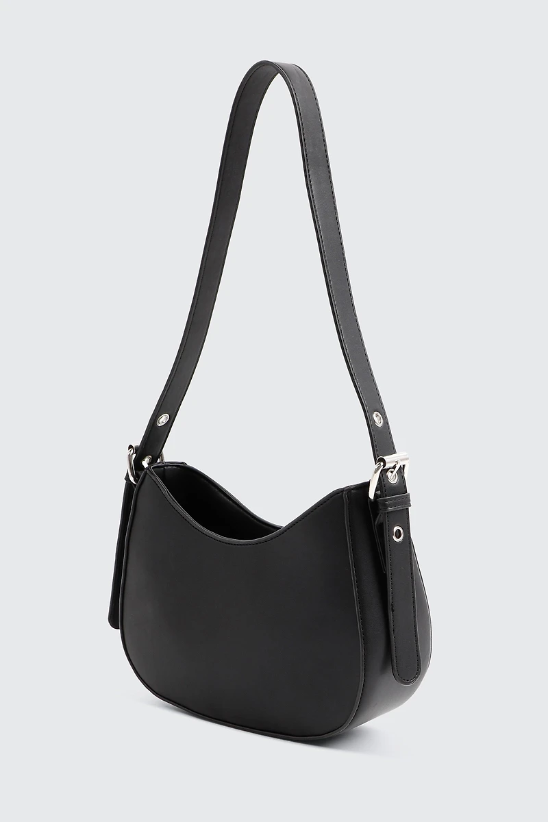 Sac baguette en faux cuir à ganse ajustable