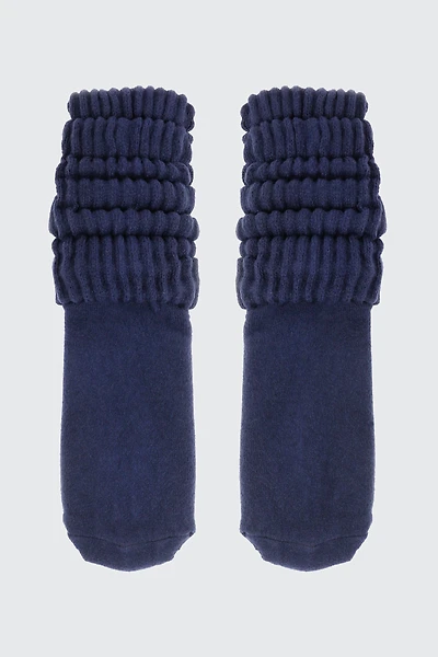 Ardene Slouchy Boot Socks in Dark Blue | Polyester/Spandex