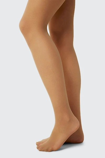 Ardene Sheer Tights with Control Top in Brown | Size | Nylon/Spandex