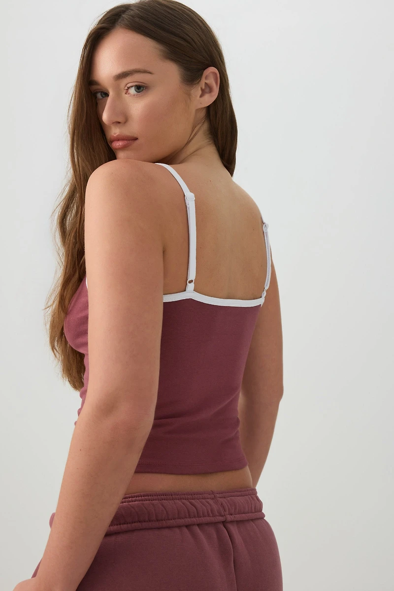 Camisole à liséré contrastant