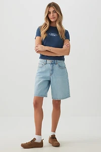 T-shirt court et ajusté graphique