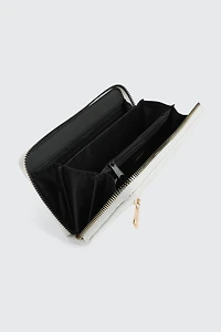 Portefeuille rectangulaire à fermeture à glissière