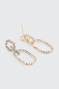 Boucles d'oreilles à mailles ovales