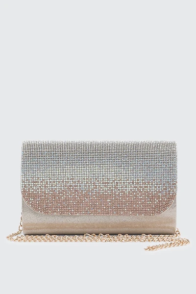 Pochette à rabat ornée de strass