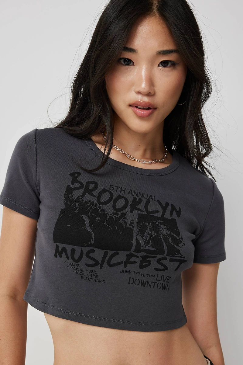 Ardene Graphic Baby T-Shirt in Grey | Size | 100% Cotton
