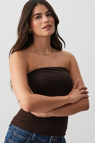 Ardene Basic Double Layer Tube Top in | Size | Polyester/Elastane