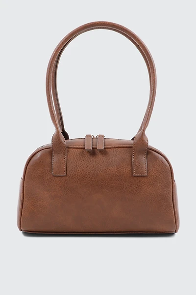 Ardene Longline Shoulder Bag in Brown | 100% Recycled Polyester/Faux Leather | Eco-Conscious