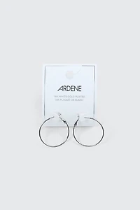 Anneaux plaqués or blanc 14K