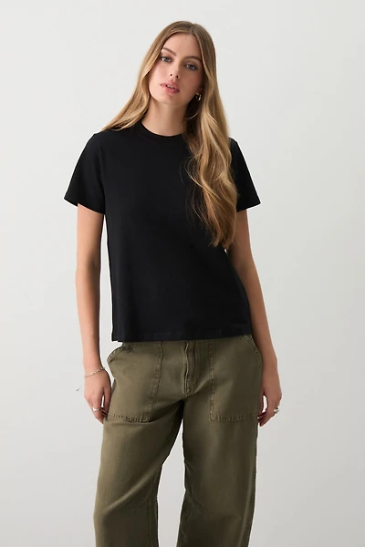 Ardene Basic Relaxed T-Shirt in | Size | Cotton/Elastane | Eco-Conscious