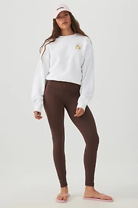 Legging taille haute côtelé