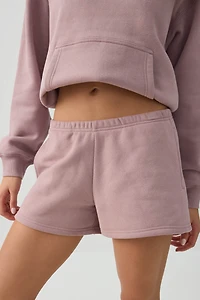 Ardene MADESOFT Fleece Sweatshorts in Rose Dust | Size | Polyester/Cotton | Eco-Conscious