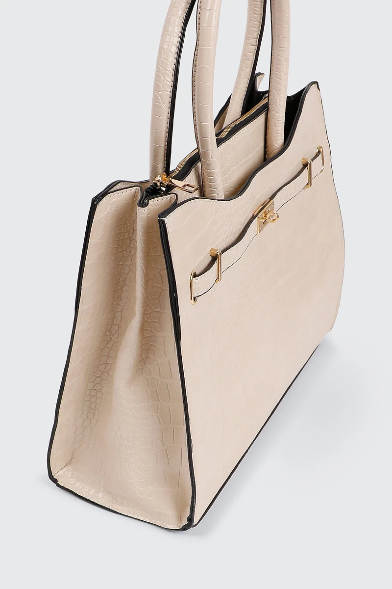 Sac fourre-tout embossé croco