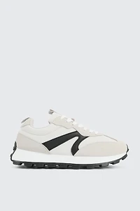 Ardene Contrast Sneakers in Light Grey | Size | Faux Suede