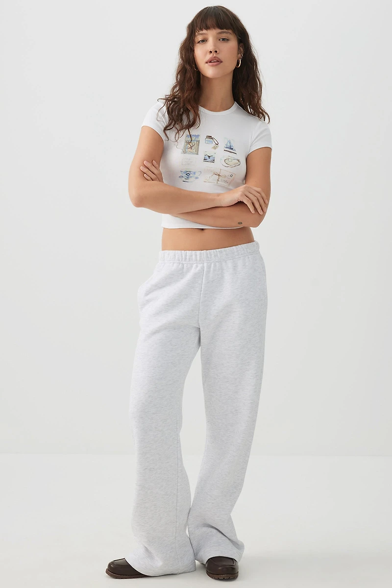 T-shirt court et ajusté graphique