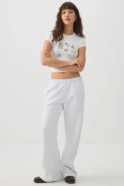 T-shirt court et ajusté graphique