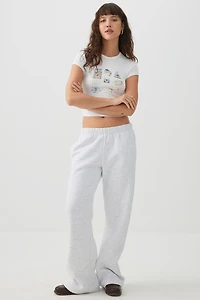 T-shirt court et ajusté graphique