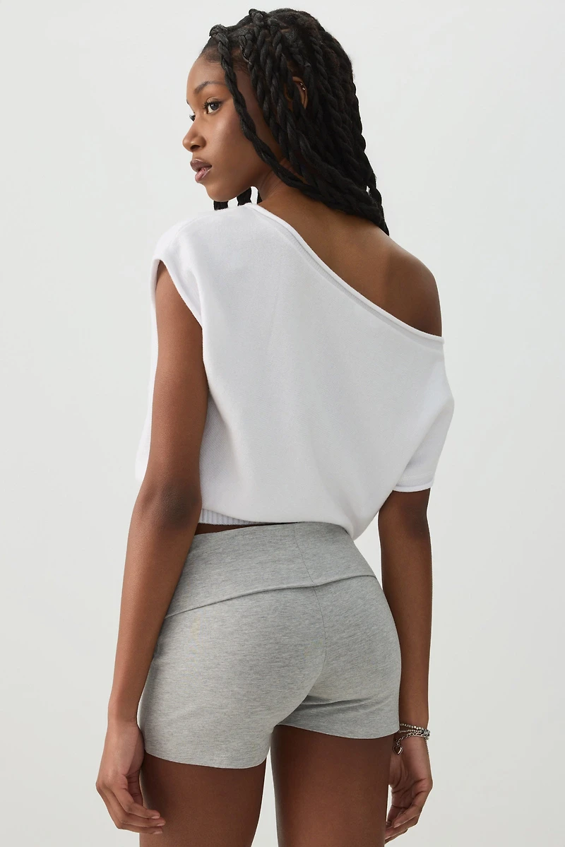 Cuissard mini à bande de taille repliée